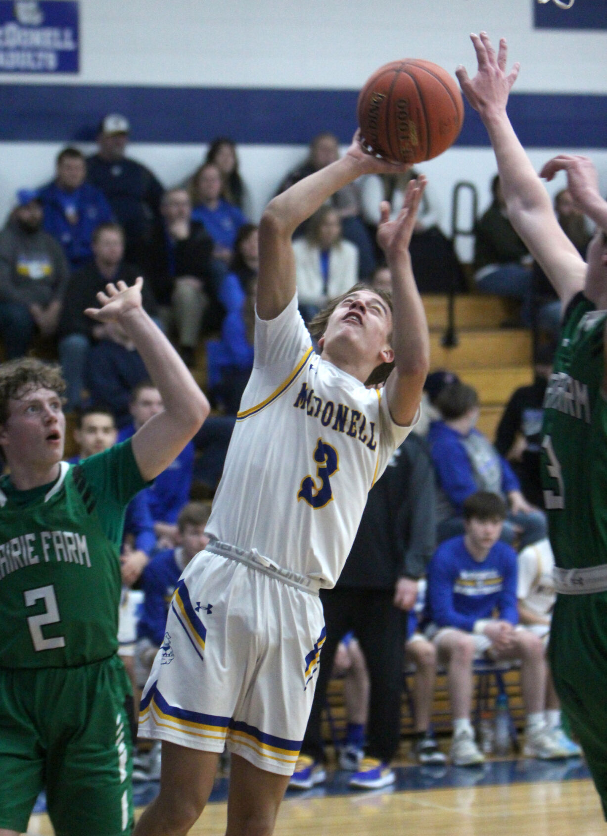 Prairie Farm at McDonell boys basketball 3-1-22